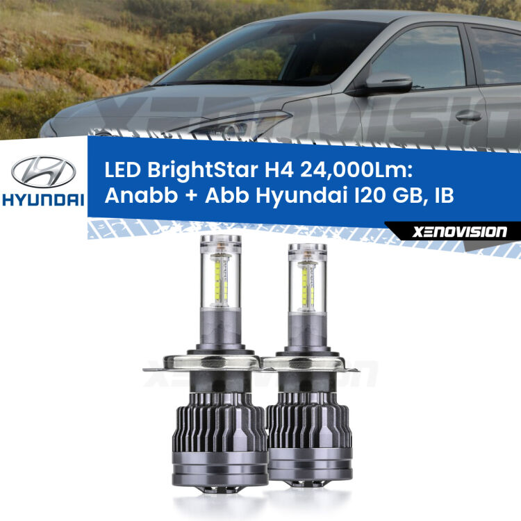<strong>Kit Anabbaglianti LED per Hyundai I20</strong> GB, IB a parabola</strong>: 24.000Lumen, canbus, fatti per durare. Qualità Massima Garantita.