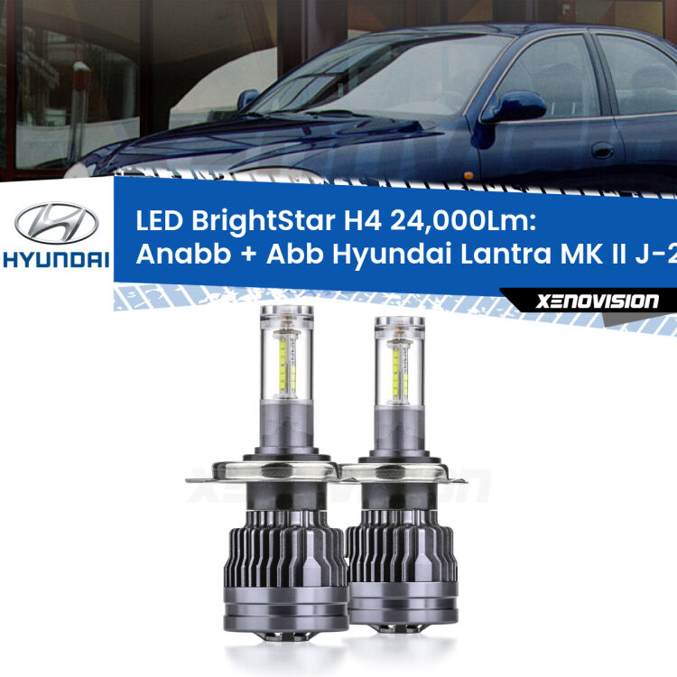 <strong>Kit Anabbaglianti LED per Hyundai Lantra MK II</strong> J-2 1995 - 2000</strong>: 24.000Lumen, canbus, fatti per durare. Qualità Massima Garantita.