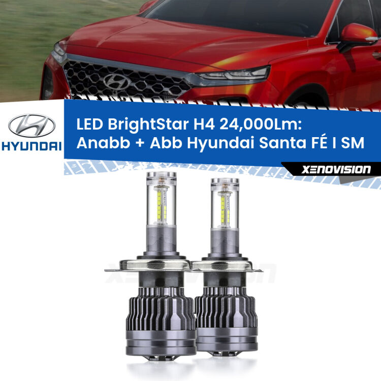 <strong>Kit Anabbaglianti LED per Hyundai Santa FÉ I</strong> SM 2001 - 205</strong>: 24.000Lumen, canbus, fatti per durare. Qualità Massima Garantita.
