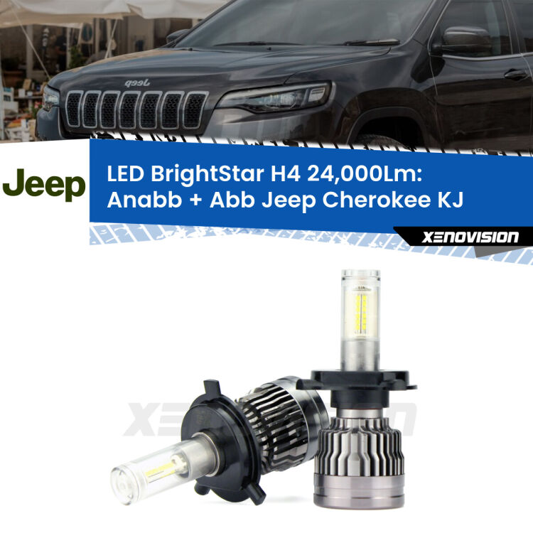 <strong>Kit Anabbaglianti LED per Jeep Cherokee</strong> KJ 2002 - 2007</strong>: 24.000Lumen, canbus, fatti per durare. Qualità Massima Garantita.