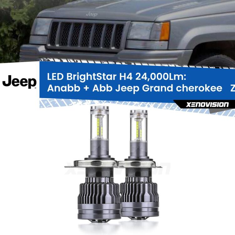 <strong>Kit Anabbaglianti LED per Jeep Grand cherokee  </strong> ZJ 1993 - 1998</strong>: 24.000Lumen, canbus, fatti per durare. Qualità Massima Garantita.