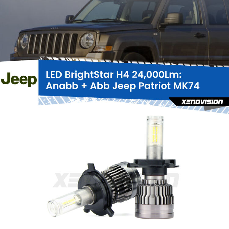 <strong>Kit Anabbaglianti LED per Jeep Patriot</strong> MK74 2007 - 2017</strong>: 24.000Lumen, canbus, fatti per durare. Qualità Massima Garantita.