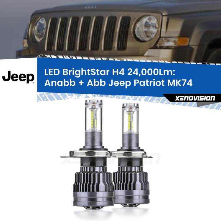 <strong>Kit Anabbaglianti LED per Jeep Patriot</strong> MK74 2007 - 2017</strong>: 24.000Lumen, canbus, fatti per durare. Qualità Massima Garantita.