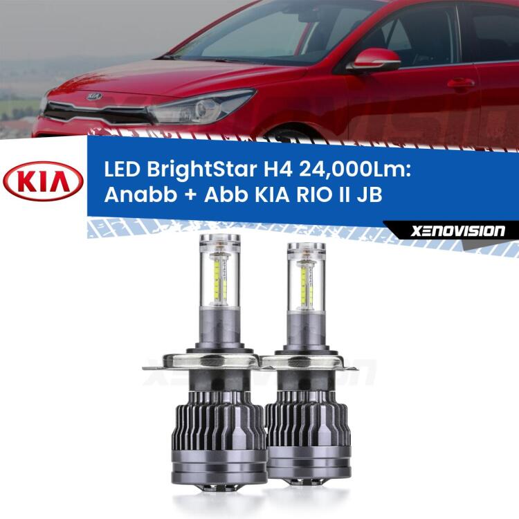 <strong>Kit Anabbaglianti LED per KIA RIO II</strong> JB 2005 - 2010</strong>: 24.000Lumen, canbus, fatti per durare. Qualità Massima Garantita.
