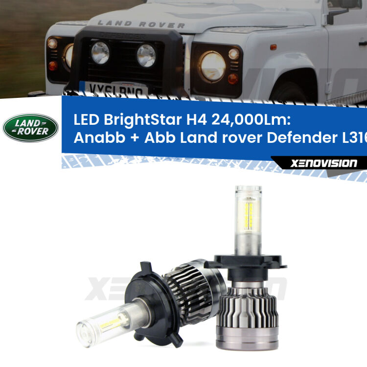 <strong>Kit Anabbaglianti LED per Land rover Defender</strong> L316 1998 - 2016</strong>: 24.000Lumen, canbus, fatti per durare. Qualità Massima Garantita.