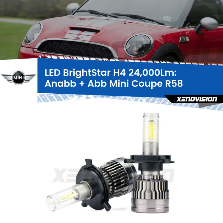<strong>Kit Anabbaglianti LED per Mini Coupe</strong> R58 2011 - 2015</strong>: 24.000Lumen, canbus, fatti per durare. Qualità Massima Garantita.