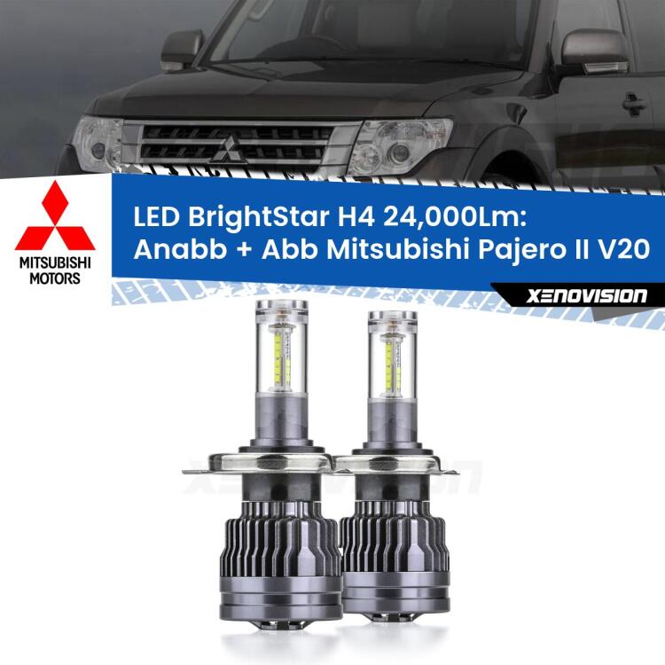 <strong>Kit Anabbaglianti LED per Mitsubishi Pajero II</strong> V20 1990 - 2000</strong>: 24.000Lumen, canbus, fatti per durare. Qualità Massima Garantita.