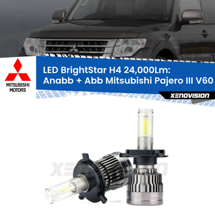 <strong>Kit Anabbaglianti LED per Mitsubishi Pajero III</strong> V60 2000 - 2007</strong>: 24.000Lumen, canbus, fatti per durare. Qualità Massima Garantita.