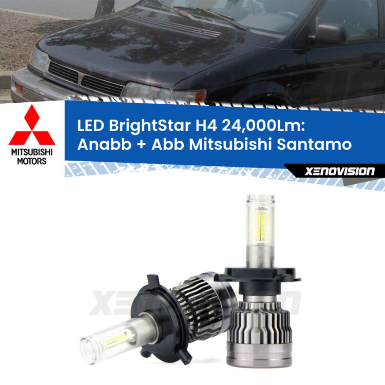 <strong>Kit Anabbaglianti LED per Mitsubishi Santamo</strong>  1999 - 2004</strong>: 24.000Lumen, canbus, fatti per durare. Qualità Massima Garantita.