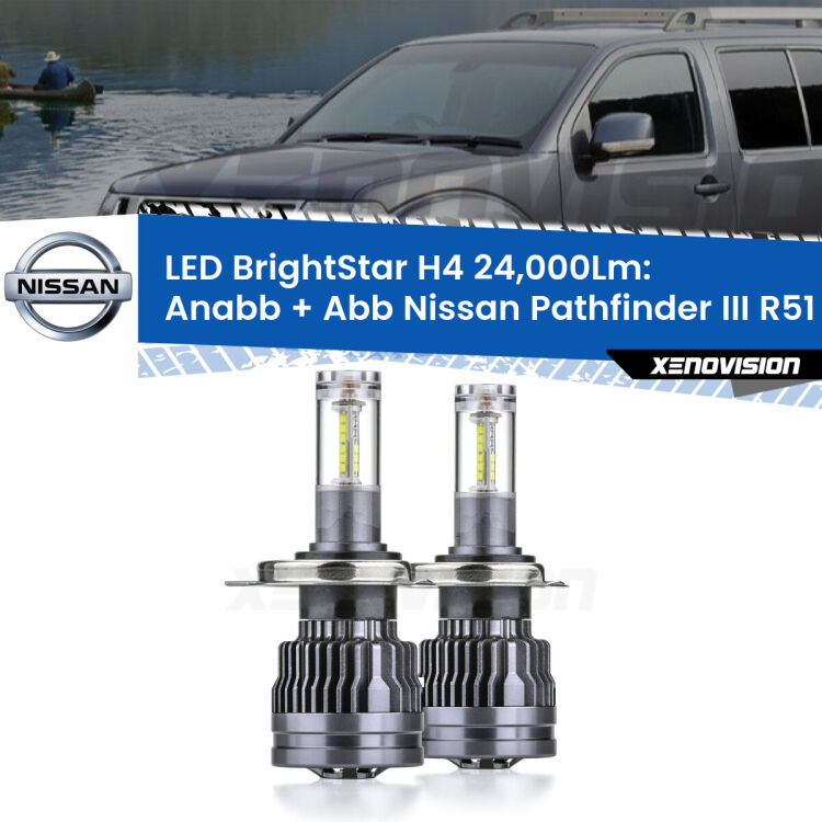 <strong>Kit Anabbaglianti LED per Nissan Pathfinder III</strong> R51 2005 - 2011</strong>: 24.000Lumen, canbus, fatti per durare. Qualità Massima Garantita.