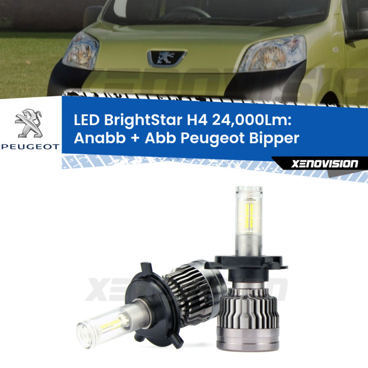 <strong>Kit Anabbaglianti LED per Peugeot Bipper</strong>  2008 in poi</strong>: 24.000Lumen, canbus, fatti per durare. Qualità Massima Garantita.