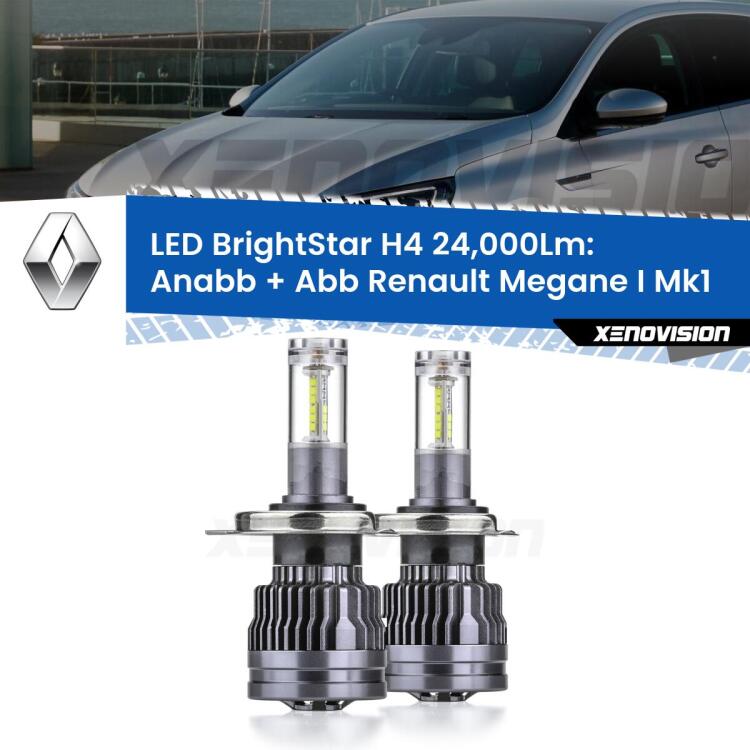 <strong>Kit Anabbaglianti LED per Renault Megane I</strong> Mk1 a parabola singola</strong>: 24.000Lumen, canbus, fatti per durare. Qualità Massima Garantita.