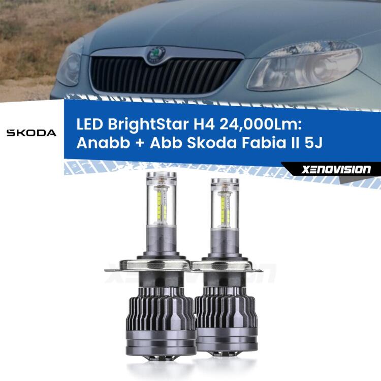 <strong>Kit Anabbaglianti LED per Skoda Fabia II</strong> 5J fari a parabola</strong>: 24.000Lumen, canbus, fatti per durare. Qualità Massima Garantita.