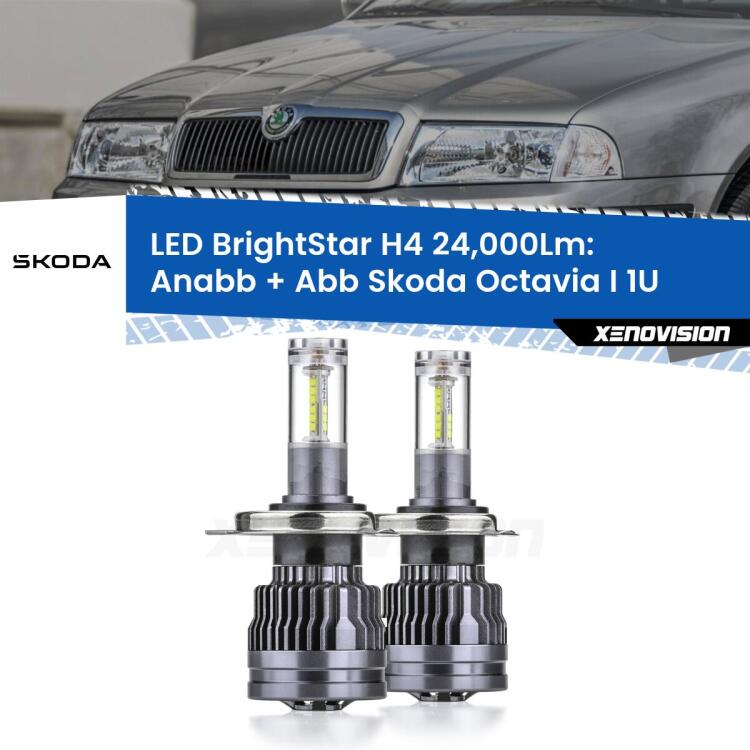 <strong>Kit Anabbaglianti LED per Skoda Octavia I</strong> 1U 1996 - 2010</strong>: 24.000Lumen, canbus, fatti per durare. Qualità Massima Garantita.