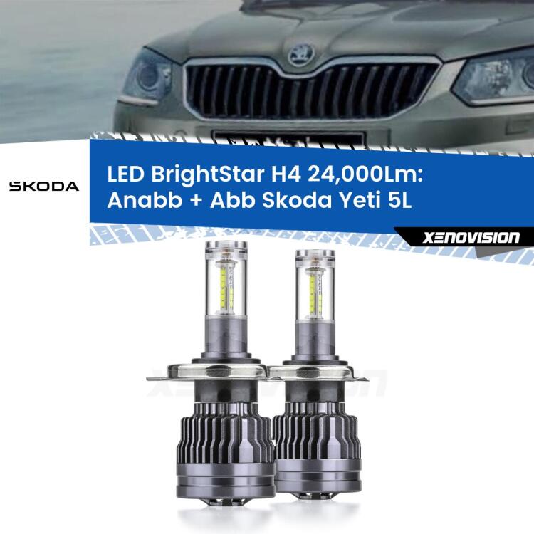<strong>Kit Anabbaglianti LED per Skoda Yeti</strong> 5L 2009 - 2013</strong>: 24.000Lumen, canbus, fatti per durare. Qualità Massima Garantita.