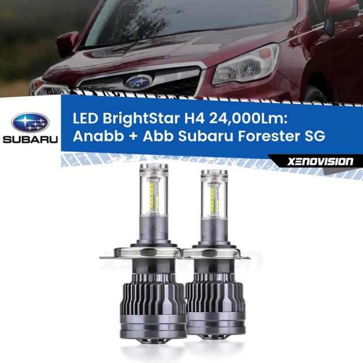 <strong>Kit Anabbaglianti LED per Subaru Forester</strong> SG a parabola singola</strong>: 24.000Lumen, canbus, fatti per durare. Qualità Massima Garantita.