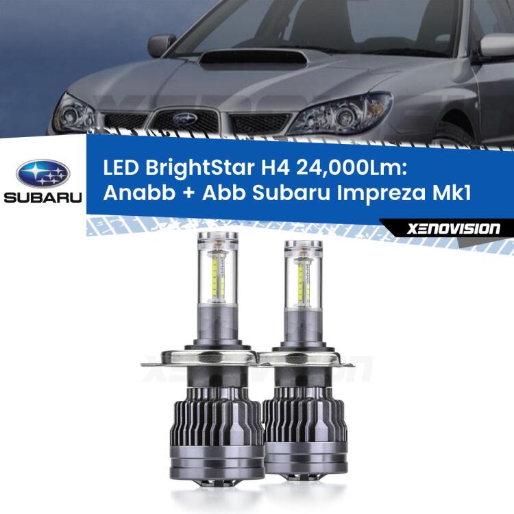 <strong>Kit Anabbaglianti LED per Subaru Impreza</strong> Mk1 1992 - 2000</strong>: 24.000Lumen, canbus, fatti per durare. Qualità Massima Garantita.