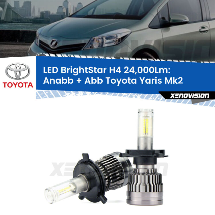 <strong>Kit Anabbaglianti LED per Toyota Yaris</strong> Mk2 2005 - 2010</strong>: 24.000Lumen, canbus, fatti per durare. Qualità Massima Garantita.