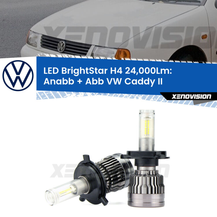 <strong>Kit Anabbaglianti LED per VW Caddy II</strong>  1996 - 2004</strong>: 24.000Lumen, canbus, fatti per durare. Qualità Massima Garantita.
