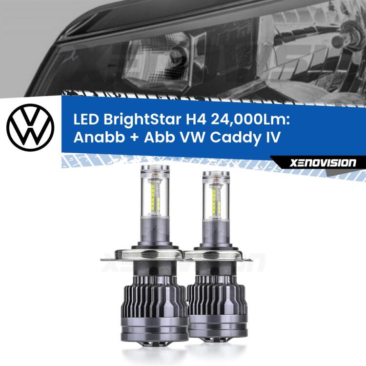 <strong>Kit Anabbaglianti LED per VW Caddy IV</strong>  a parabola singola</strong>: 24.000Lumen, canbus, fatti per durare. Qualità Massima Garantita.