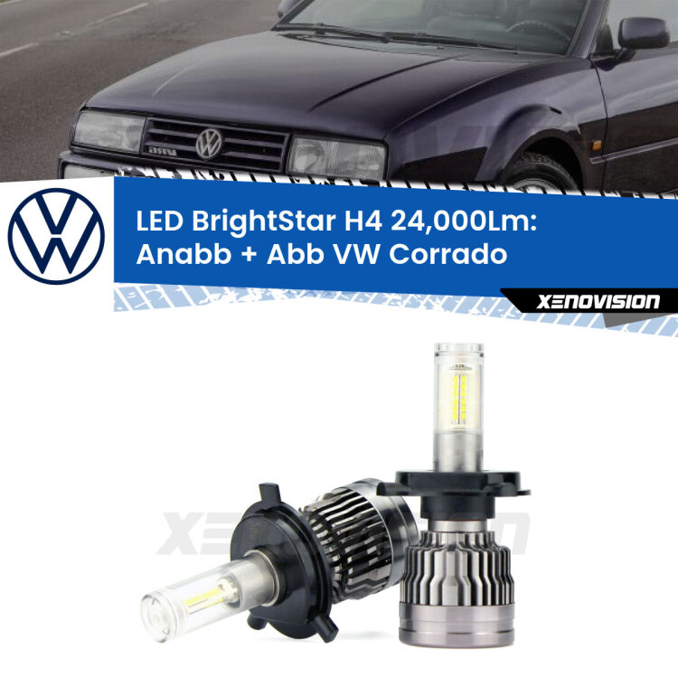 <strong>Kit Anabbaglianti LED per VW Corrado</strong>  1988 - 1995</strong>: 24.000Lumen, canbus, fatti per durare. Qualità Massima Garantita.