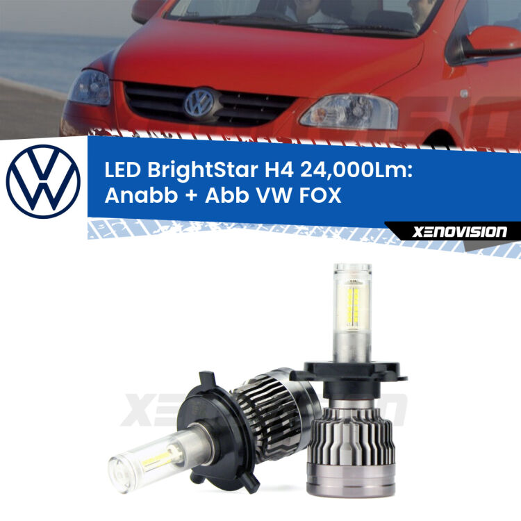 <strong>Kit Anabbaglianti LED per VW FOX</strong>  2003 - 2014</strong>: 24.000Lumen, canbus, fatti per durare. Qualità Massima Garantita.