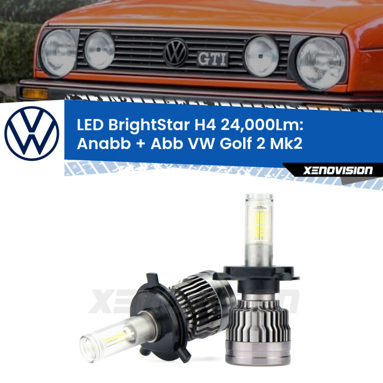 <strong>Kit Anabbaglianti LED per VW Golf 2</strong> Mk2 1983 - 1990</strong>: 24.000Lumen, canbus, fatti per durare. Qualità Massima Garantita.