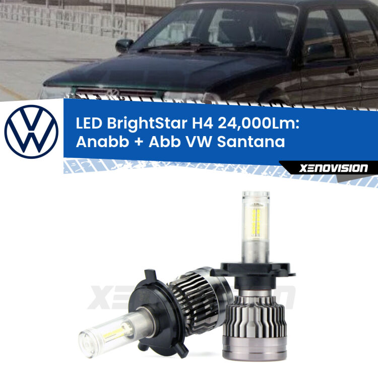 <strong>Kit Anabbaglianti LED per VW Santana</strong>  1995 - 2012</strong>: 24.000Lumen, canbus, fatti per durare. Qualità Massima Garantita.
