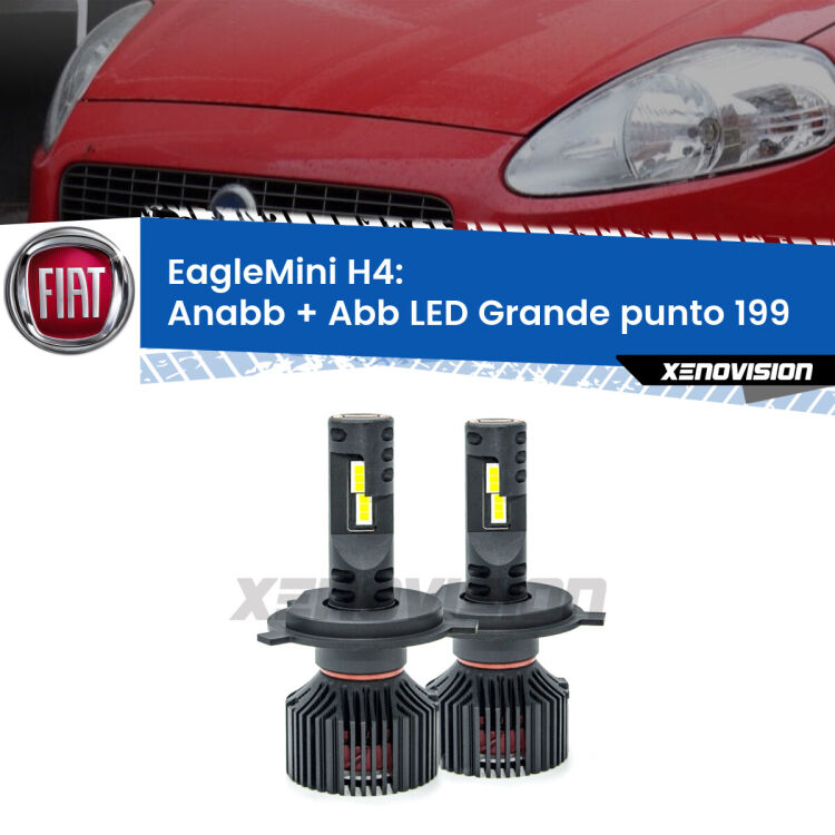 Anabbaglianti LED H4 24,000Lm per Fiat Grande punto 199 2005 - 2018 <strong>Kit Anabbaglianti LED per Fiat Grande punto</strong> 199 2005 - 2018</strong>: 24.000Lumen, canbus, super compatti. Qualità Massima Garantita.