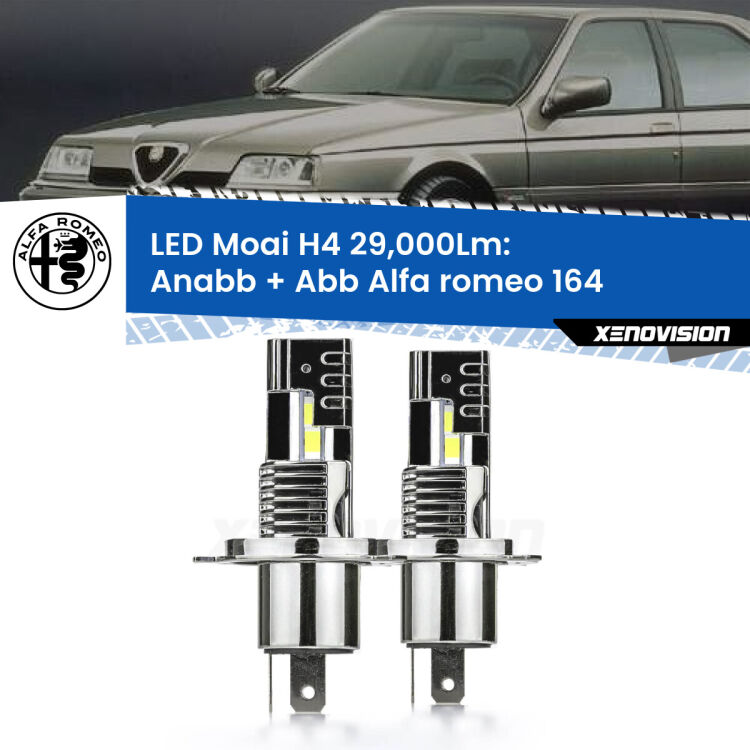 Anabbaglianti LED H4 29,000Lm per Alfa romeo 164  1987 - 1991 <strong>Kit Anabbaglianti LED per Alfa romeo 164</strong>  1987 - 1991</strong>: 29.000Lumen, canbus, fatti per durare. Qualità Massima Garantita.