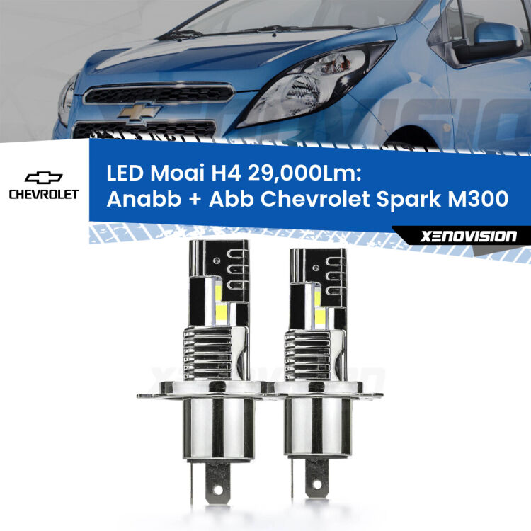 Anabbaglianti LED H4 29,000Lm per Chevrolet Spark M300 2009 - 2016 <strong>Kit Anabbaglianti LED per Chevrolet Spark</strong> M300 2009 - 2016</strong>: 29.000Lumen, canbus, fatti per durare. Qualità Massima Garantita.