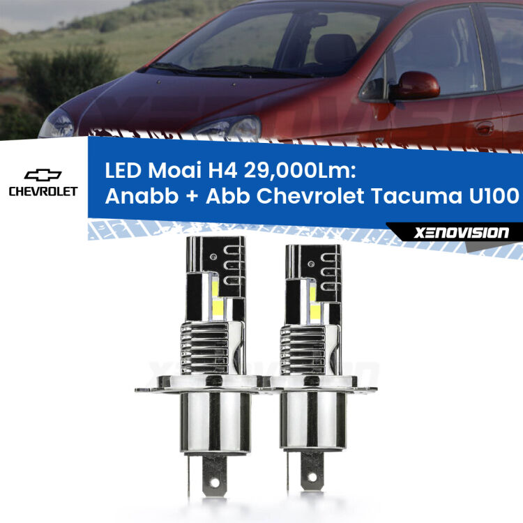 Anabbaglianti LED H4 29,000Lm per Chevrolet Tacuma U100 2005 - 2008 <strong>Kit Anabbaglianti LED per Chevrolet Tacuma</strong> U100 2005 - 2008</strong>: 29.000Lumen, canbus, fatti per durare. Qualità Massima Garantita.