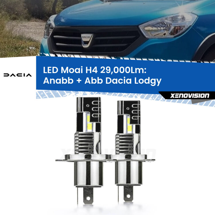 0 Anabbaglianti LED H4 29,000Lm per Dacia Lodgy 2012 in poi <strong>Kit Anabbaglianti LED per Dacia Lodgy</strong> 2012 in poi</strong>: 29.000Lumen, canbus, fatti per durare. Qualità Massima Garantita.
