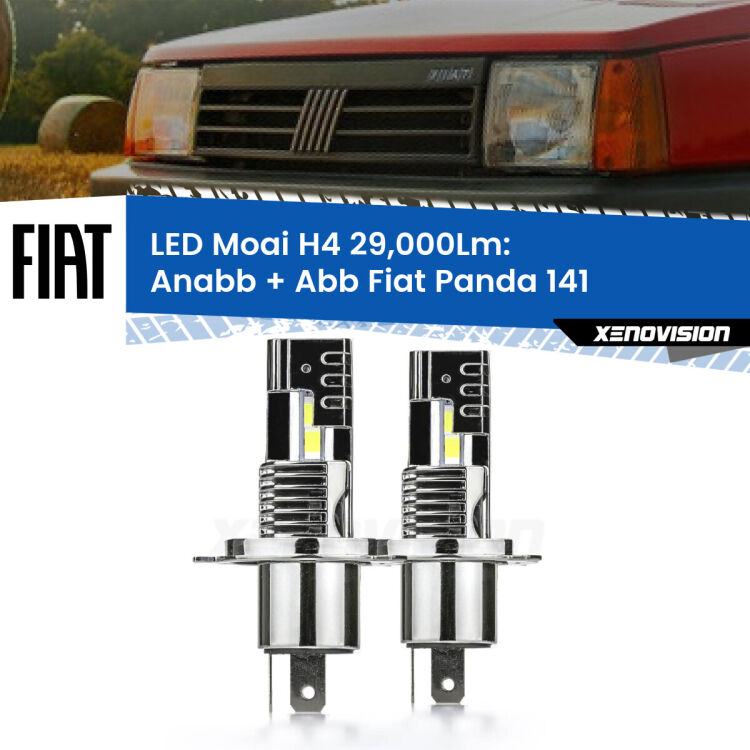 Anabbaglianti LED H4 29,000Lm per Fiat Panda 141 1982 - 2004 <strong>Kit Anabbaglianti LED per Fiat Panda</strong> 141 1982 - 2004</strong>: 29.000Lumen, canbus, fatti per durare. Qualità Massima Garantita.