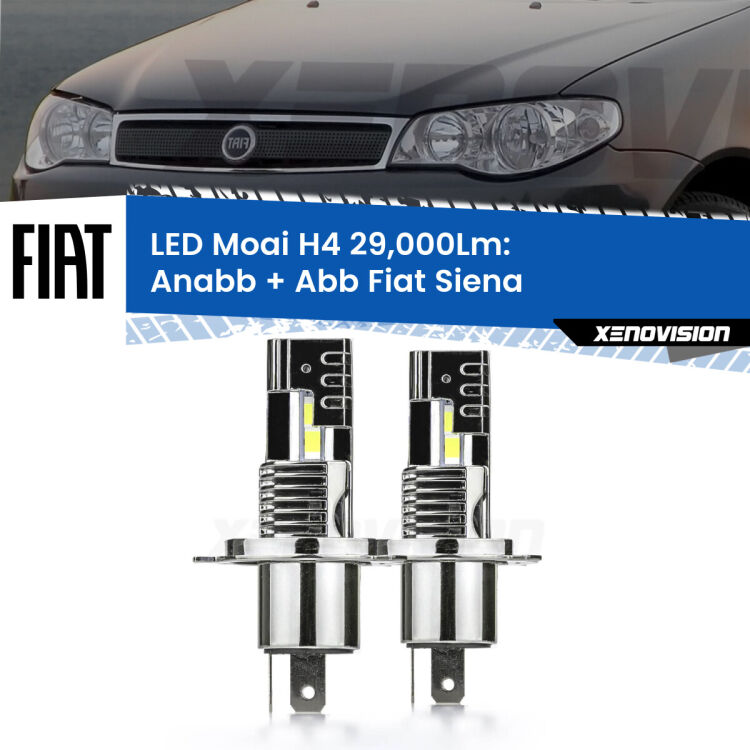Anabbaglianti LED H4 29,000Lm per Fiat Siena  a parabola singola <strong>Kit Anabbaglianti LED per Fiat Siena</strong>  a parabola singola</strong>: 29.000Lumen, canbus, fatti per durare. Qualità Massima Garantita.