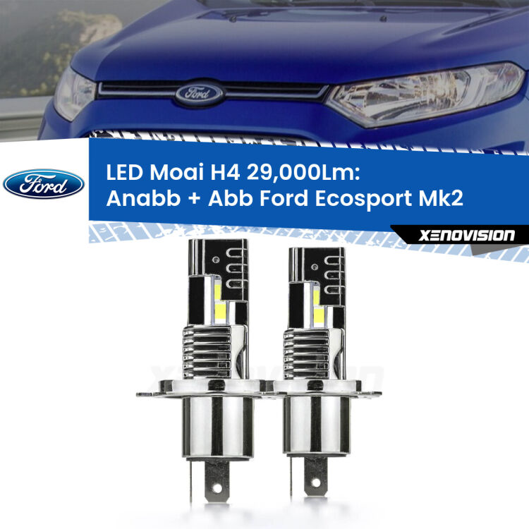 Anabbaglianti LED H4 29,000Lm per Ford Ecosport II 1ª serie <strong>Kit Anabbaglianti LED per Ford Ecosport</strong> II 1ª serie</strong>: 29.000Lumen, canbus, fatti per durare. Qualità Massima Garantita.