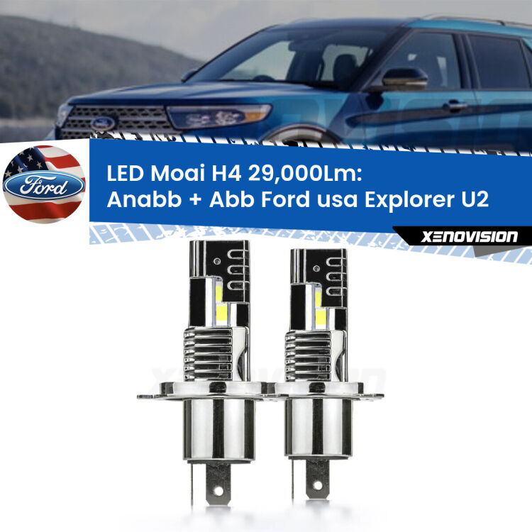 Anabbaglianti LED H4 29,000Lm per Ford usa Explorer U2 1995 - 2001 <strong>Kit Anabbaglianti LED per Ford usa Explorer</strong> U2 1995 - 2001</strong>: 29.000Lumen, canbus, fatti per durare. Qualità Massima Garantita.