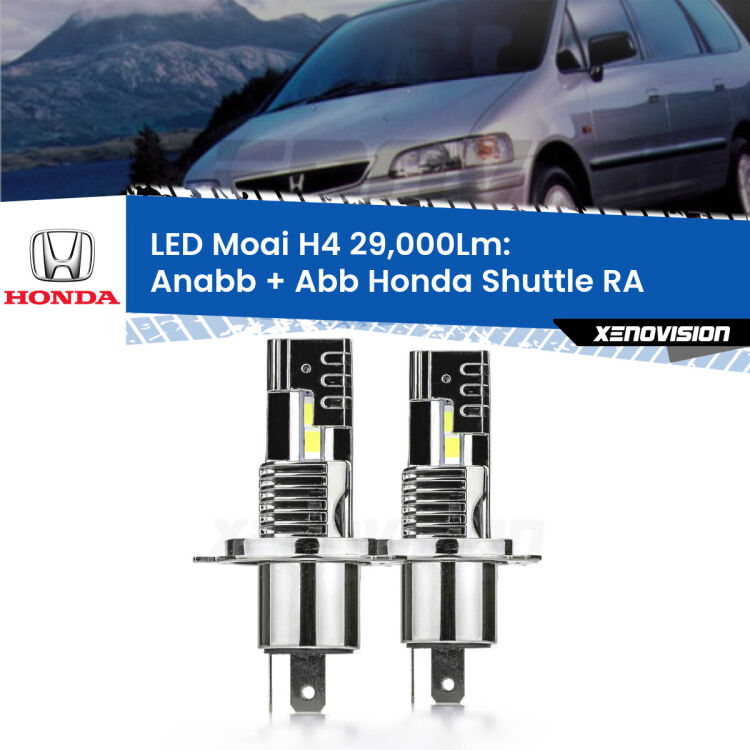 0 Anabbaglianti LED H4 29,000Lm per Honda Shuttle RA 1994 - 2004 <strong>Kit Anabbaglianti LED per Honda Shuttle</strong> RA 1994 - 2004</strong>: 29.000Lumen, canbus, fatti per durare. Qualità Massima Garantita.