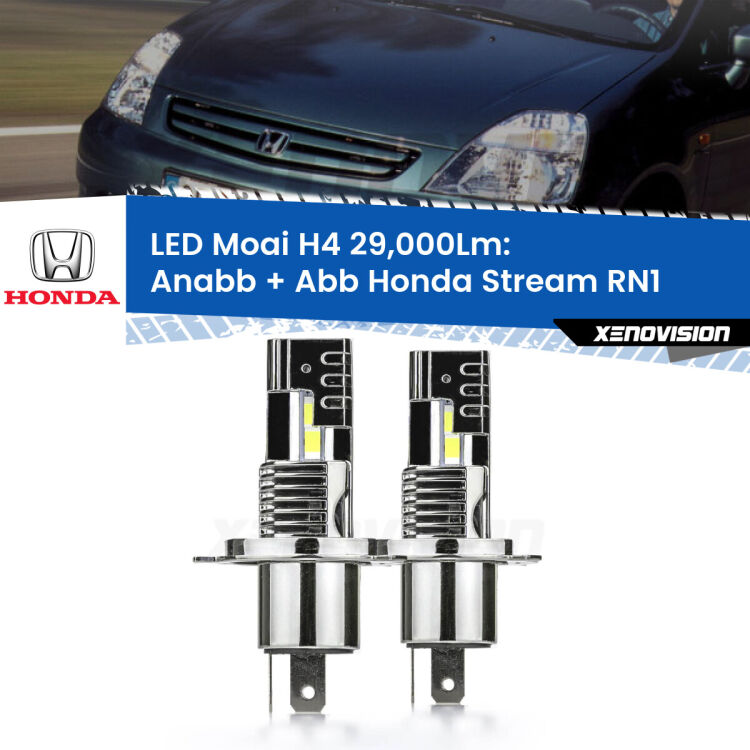 0 Anabbaglianti LED H4 29,000Lm per Honda Stream RN1 2001 - 2006 <strong>Kit Anabbaglianti LED per Honda Stream</strong> RN1 2001 - 2006</strong>: 29.000Lumen, canbus, fatti per durare. Qualità Massima Garantita.