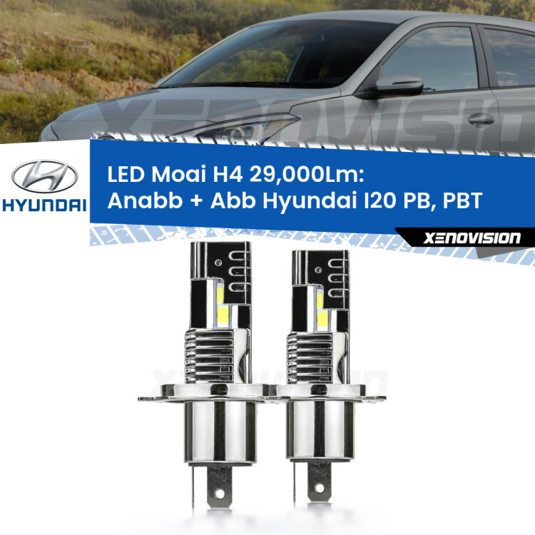Anabbaglianti LED H4 29,000Lm per Hyundai I20 PB, PBT a parabola singola <strong>Kit Anabbaglianti LED per Hyundai I20</strong> PB, PBT a parabola singola</strong>: 29.000Lumen, canbus, fatti per durare. Qualità Massima Garantita.
