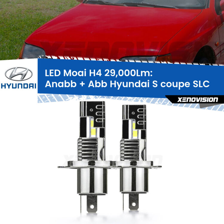 Anabbaglianti LED H4 29,000Lm per Hyundai S coupe SLC 1990 - 1996 <strong>Kit Anabbaglianti LED per Hyundai S coupe</strong> SLC 1990 - 1996</strong>: 29.000Lumen, canbus, fatti per durare. Qualità Massima Garantita.