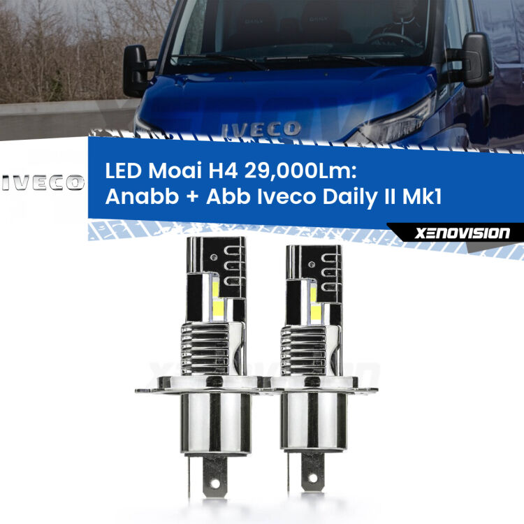 0 Anabbaglianti LED H4 29,000Lm per Iveco Daily II Mk1 1999 - 2006 <strong>Kit Anabbaglianti LED per Iveco Daily II</strong> Mk1 1999 - 2006</strong>: 29.000Lumen, canbus, fatti per durare. Qualità Massima Garantita.