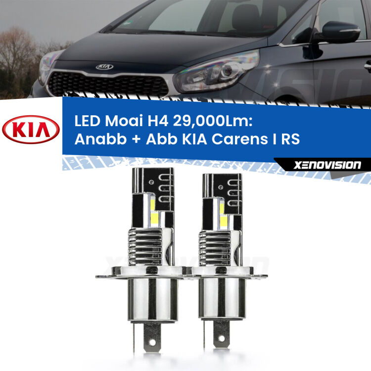 Anabbaglianti LED H4 29,000Lm per KIA Carens I RS 1999 - 2005 <strong>Kit Anabbaglianti LED per KIA Carens I</strong> RS 1999 - 2005</strong>: 29.000Lumen, canbus, fatti per durare. Qualità Massima Garantita.