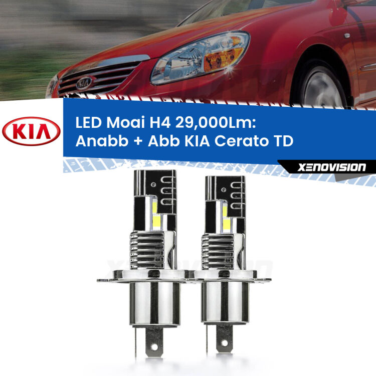 Anabbaglianti LED H4 29,000Lm per KIA Cerato TD 2008 - 2011 <strong>Kit Anabbaglianti LED per KIA Cerato</strong> TD 2008 - 2011</strong>: 29.000Lumen, canbus, fatti per durare. Qualità Massima Garantita.