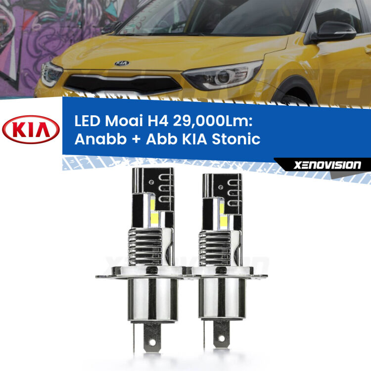 Anabbaglianti LED H4 29,000Lm per KIA Stonic  a parabola singola <strong>Kit Anabbaglianti LED per KIA Stonic</strong>  a parabola singola</strong>: 29.000Lumen, canbus, fatti per durare. Qualità Massima Garantita.