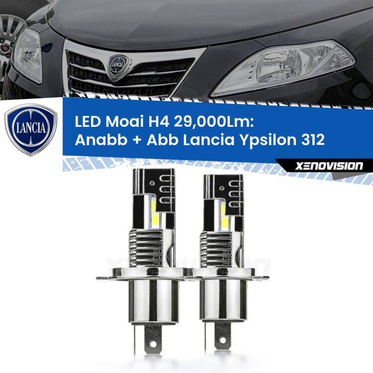 0 Anabbaglianti LED H4 29,000Lm per Lancia Ypsilon 312 2011 in poi <strong>Kit Anabbaglianti LED per Lancia Ypsilon</strong> 312 2011 in poi</strong>: 29.000Lumen, canbus, fatti per durare. Qualità Massima Garantita.