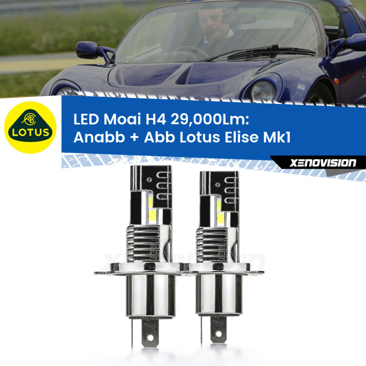 0 Anabbaglianti LED H4 29,000Lm per Lotus Elise Mk1 1996 - 2009 <strong>Kit Anabbaglianti LED per Lotus Elise</strong> Mk1 1996 - 2009</strong>: 29.000Lumen, canbus, fatti per durare. Qualità Massima Garantita.