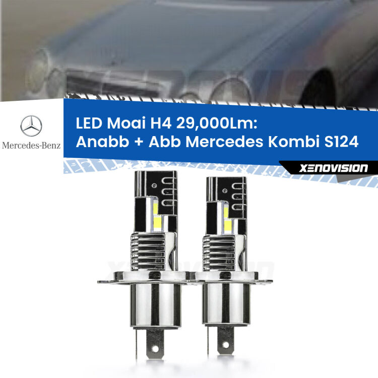 Anabbaglianti LED H4 29,000Lm per Mercedes Kombi S124 1985 - 1993 <strong>Kit Anabbaglianti LED per Mercedes Kombi</strong> S124 1985 - 1993</strong>: 29.000Lumen, canbus, fatti per durare. Qualità Massima Garantita.