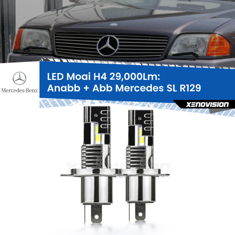 Anabbaglianti LED H4 29,000Lm per Mercedes SL R129 1989 - 2001 <strong>Kit Anabbaglianti LED per Mercedes SL</strong> R129 1989 - 2001</strong>: 29.000Lumen, canbus, fatti per durare. Qualità Massima Garantita.