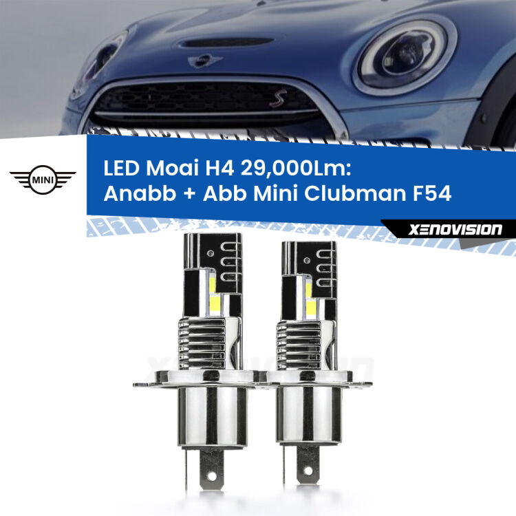 0 Anabbaglianti LED H4 29,000Lm per Mini Clubman F54 2014 - 2019 <strong>Kit Anabbaglianti LED per Mini Clubman</strong> F54 2014 - 2019</strong>: 29.000Lumen, canbus, fatti per durare. Qualità Massima Garantita.